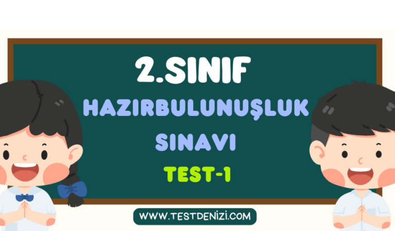 2.Sınıf HAZIRBULUNUŞLUK Testi-1
