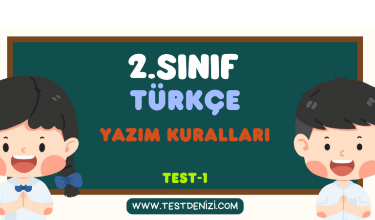 2.Sınıf TÜRKÇE-Yazım Kuralı-Test 1