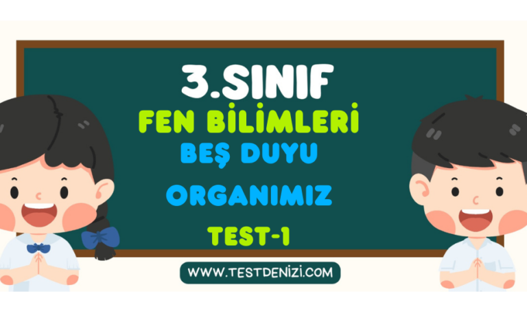 3.Sınıf Beş Duyumuz-Test 1