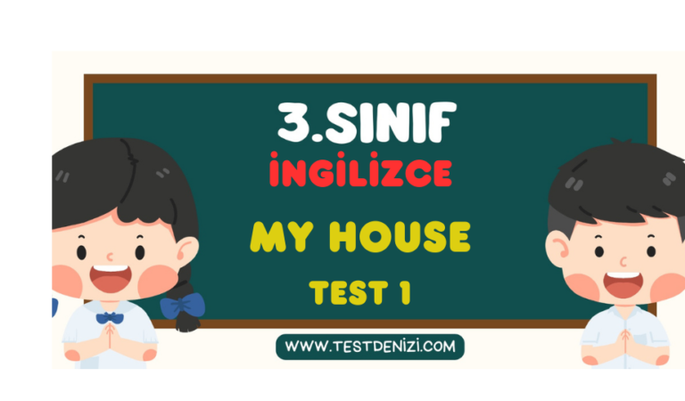 3.Sınıf-İNGİLİZCE-My House-Test 1