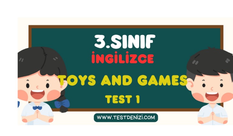 3.Sınıf-İNGİLİZCE-Toys and Game-Test 1
