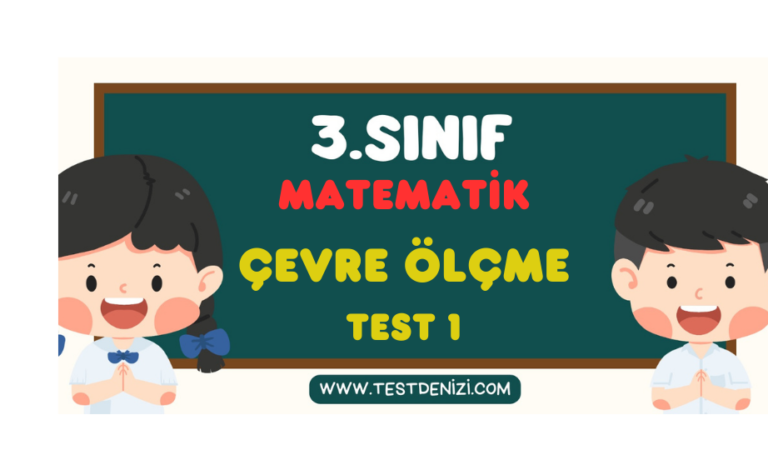 3.Sınıf MATEMATİK-Çevre Ölçme Test-1