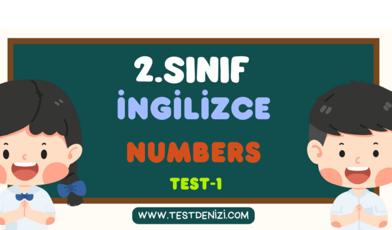 2. Sınıf İNGİLİZCE-Numbers -Test 1