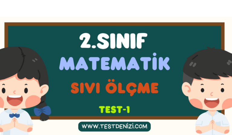 2.Sınıf MATEMATİK-Sıvı Ölçme-Test 1