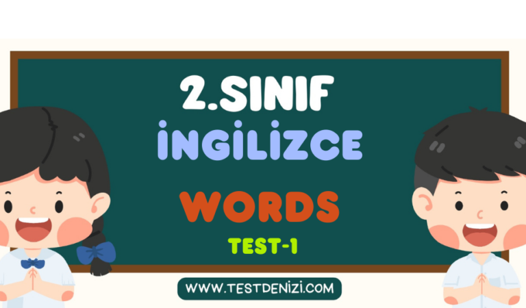 2. Sınıf İNGİLİZCE-Words-Test 1