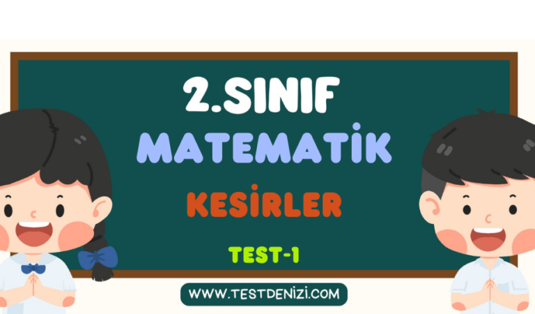 2.Sınıf MATEMATİK-Kesirler-Test 1